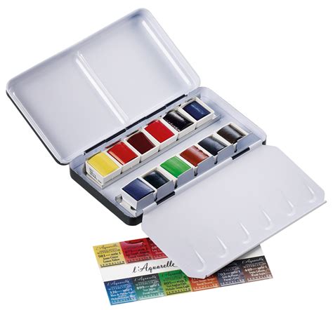 aquarelle extra-fine boite métal black box 12 demi-godets|Boite Aquarelle Fine Black Box 12 Demi Godets Winsor & Newton .